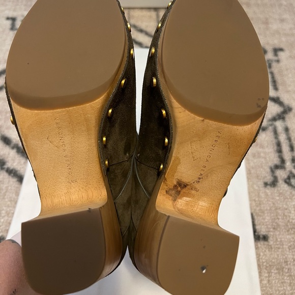 Veronica Beard Wooden Heeled Clogs - Picture 7 of 7